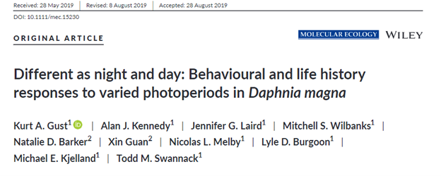 Different as Night and Day: Behavioural and Life History Responses to Varied Photoperiods in Daphnia Magna