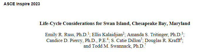 Life-Cycle Considerations for Swan Island, Chesapeake Bay, Maryland