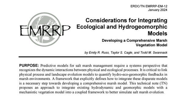 Considerations for Integrating Ecological and Hydrogeomorphic Models